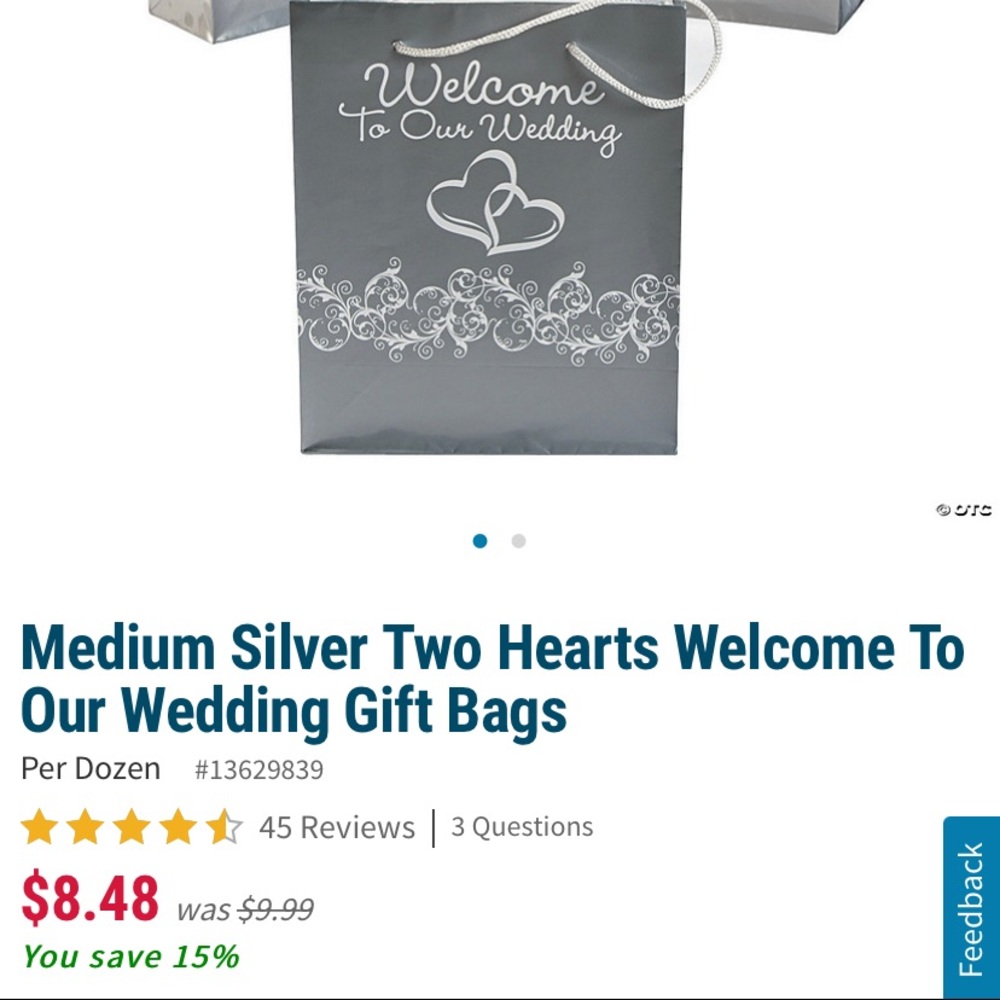 Oriental trading company wedding gift bags